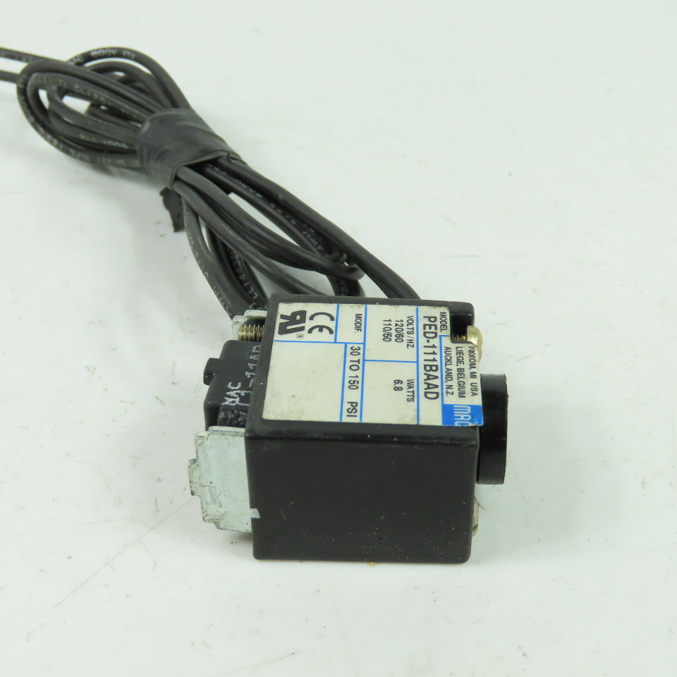 Mac PED-111BAAD Solenoid Valve Coil 120V 50/60Hz 30-150PSI