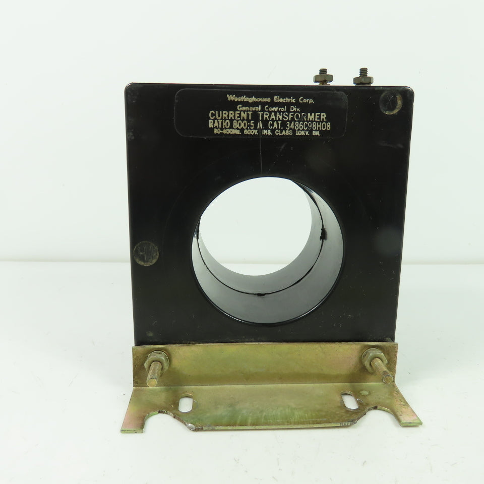 Westinghouse 3486C98H08 Current Transformer Ratio 800:5 A 600V 50-400Hz 10KV