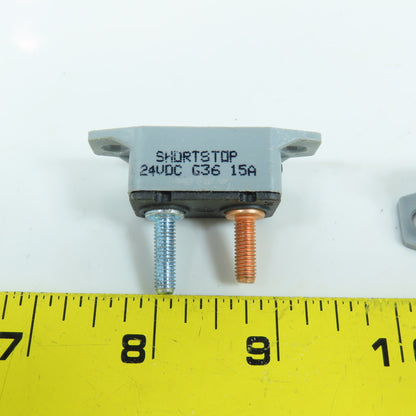 Shortstop 24VDC 15A Manual Reset Circuit Breaker For Boat RV Marine Lot Of 4
