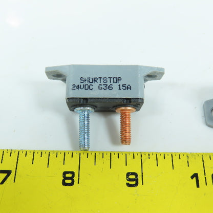 Shortstop 24VDC 15A Manual Reset Circuit Breaker For Boat RV Marine Lot Of 4