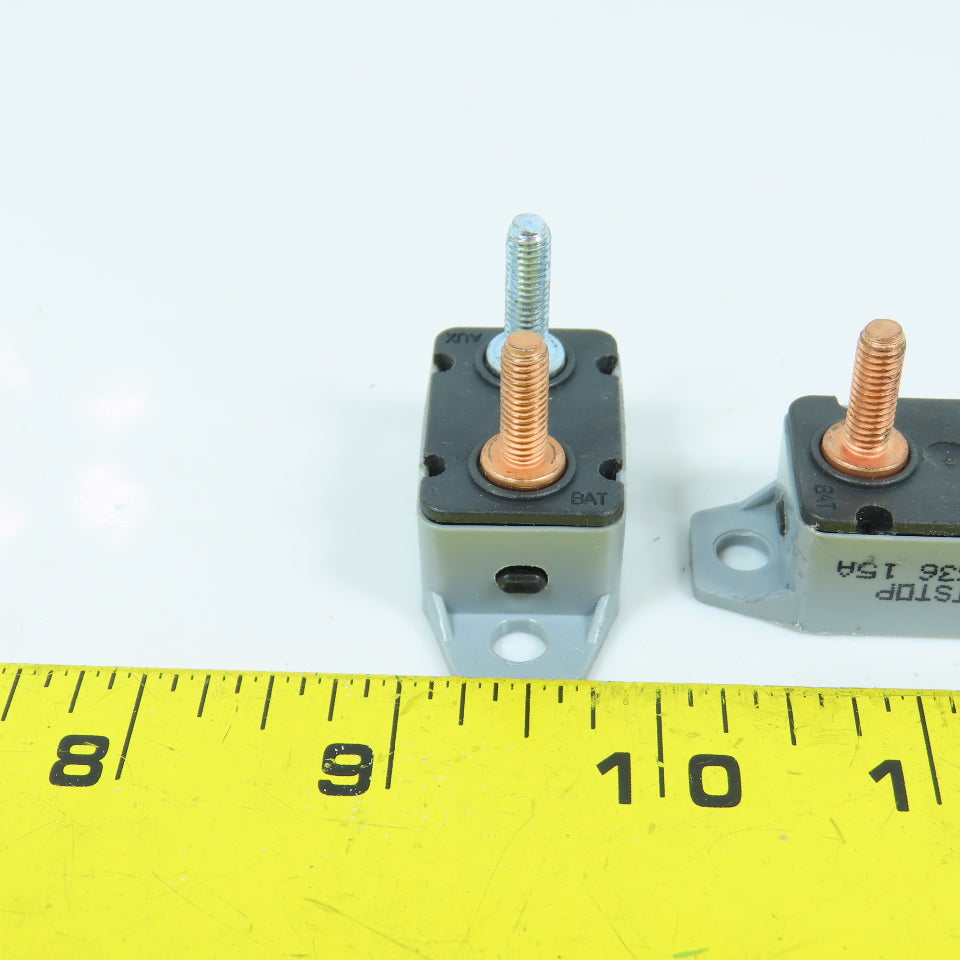 Shortstop 24VDC 15A Manual Reset Circuit Breaker For Boat RV Marine Lot Of 4