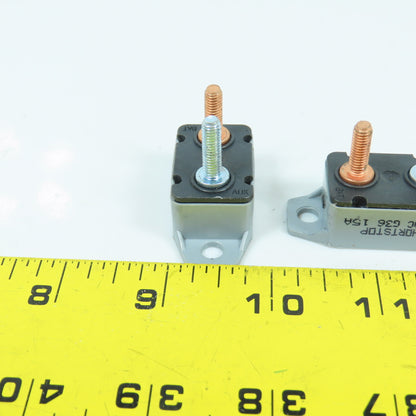 Shortstop 24VDC 15A Manual Reset Circuit Breaker For Boat RV Marine Lot Of 4