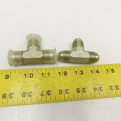 Parker 1/2" (-8) JIC Male Tee 3/4"-16 Thread Lot Of 2