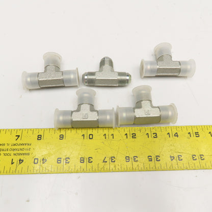 Parker 1/2" (-8) JIC Male Tee 3/4"-16 Thread Lot Of 5