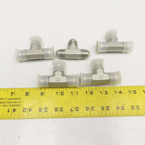 Parker 1/2" (-8) JIC Male Tee 3/4"-16 Thread Lot Of 5
