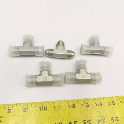 Parker 1/2" (-8) JIC Male Tee 3/4"-16 Thread Lot Of 5