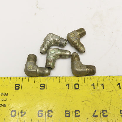Parker 3/16" JIC Male x 1/8" NPT Male Elbow 90° Lot Of 5
