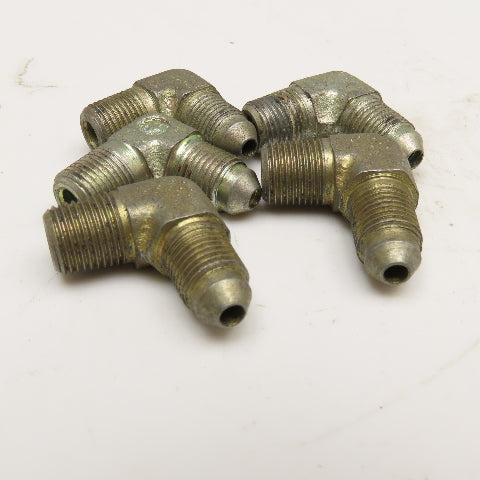 Parker 3/16" JIC Male x 1/8" NPT Male Elbow 90° Lot Of 5