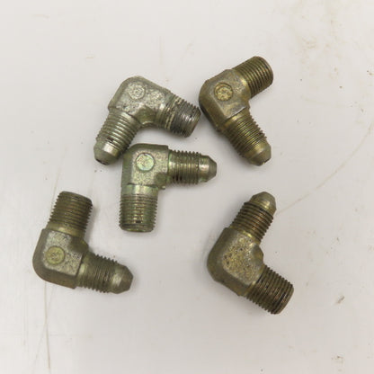 Parker 3/16" JIC Male x 1/8" NPT Male Elbow 90° Lot Of 5