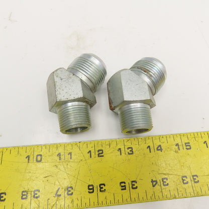 3/4" NPT Male x 1" (-16) JIC Male Elbow 45° Lot Of 2
