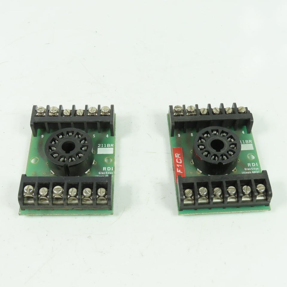 RDI 211BR Relay Socket 620-0082 Lot Of 2