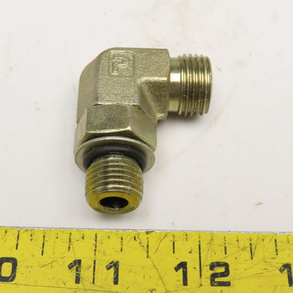 3/8" (-6) Male ORB x 3/8" (-6) ORFS Male Elbow 90°
