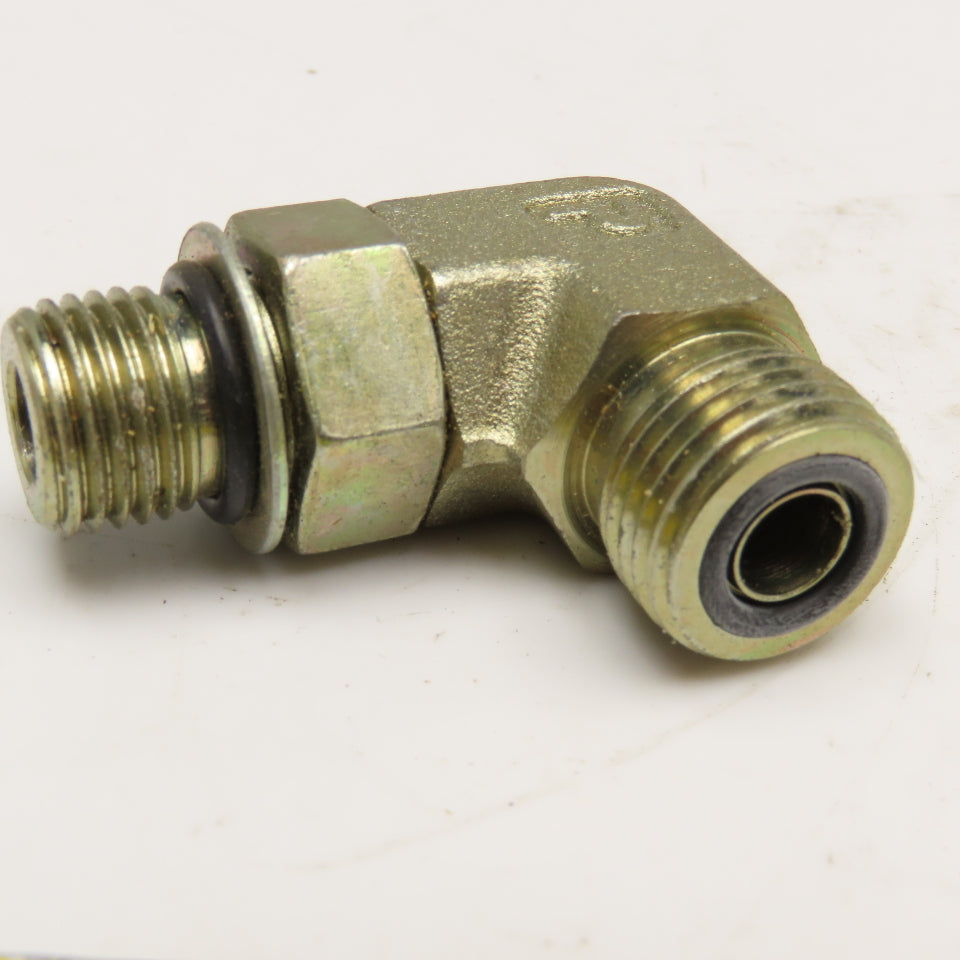3/8" (-6) Male ORB x 3/8" (-6) ORFS Male Elbow 90°