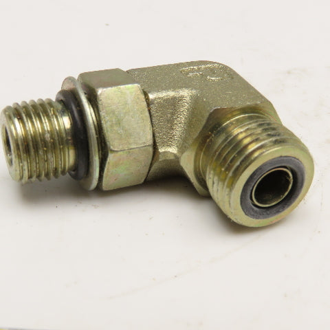3/8" (-6) Male ORB x 3/8" (-6) ORFS Male Elbow 90°