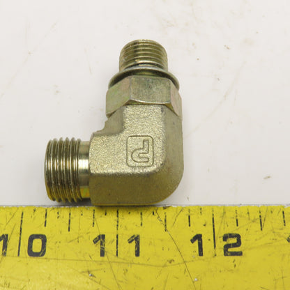 3/8" (-6) Male ORB x 3/8" (-6) ORFS Male Elbow 90°