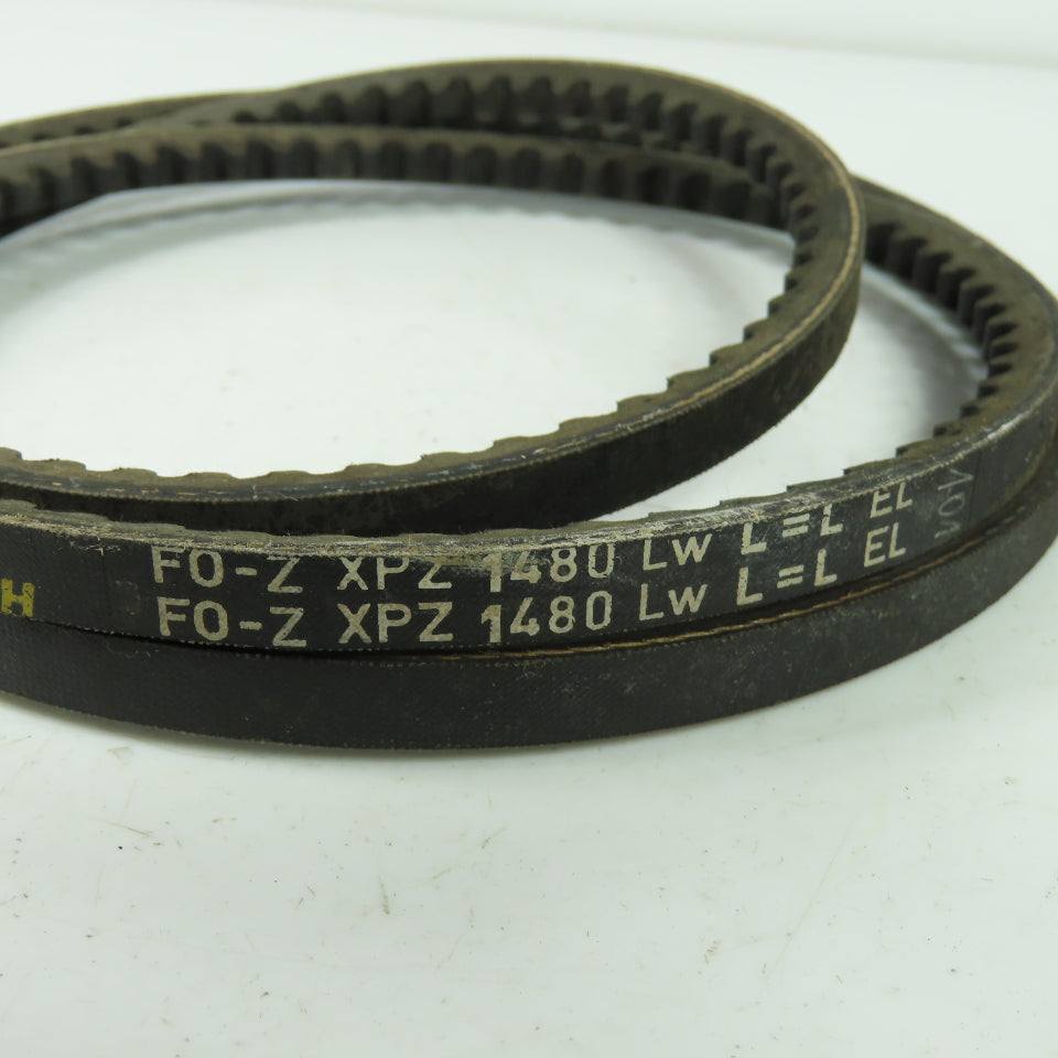 Continental Contitech F0-Z XPZ 1480 V-Belt Lw L=L EL 0.366" Wide Lot Of 3