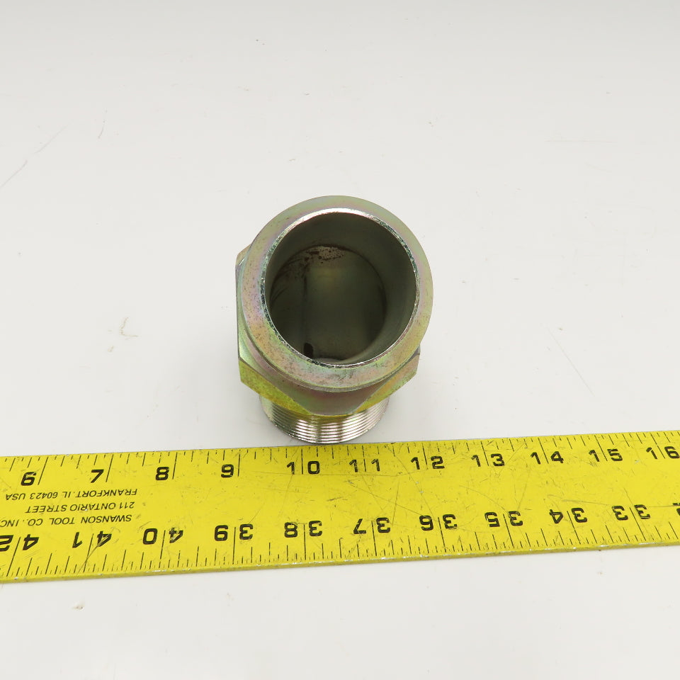 2" (-32) JIC Male x 2" NPT Male Elbow 45°