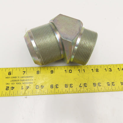 2" (-32) JIC Male x 2" NPT Male Elbow 45°
