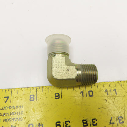 Parker 5/8" (-10) JIC Male x 1/2" NPT Male Elbow 90° Lot OF 4