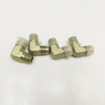 Parker 5/8" (-10) JIC Male x 1/2" NPT Male Elbow 90° Lot OF 4