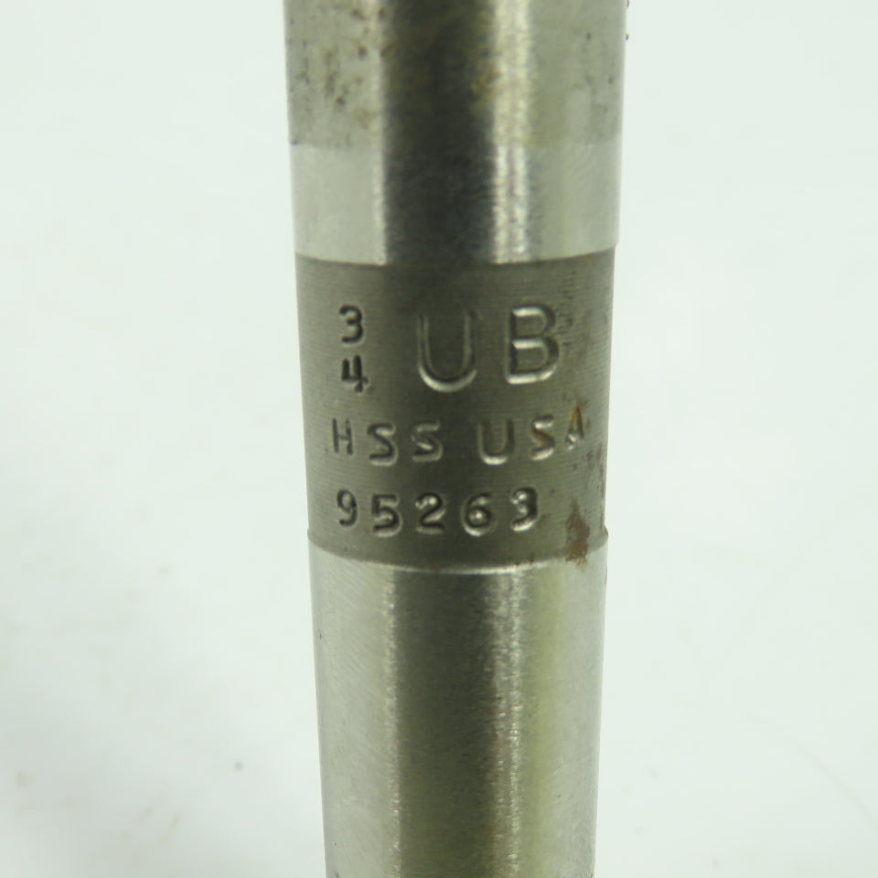 UB USS 8 Flute 3/4" Straight Hand Reamer 4-1/4" LOC 8-3/8" OAL