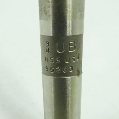 UB USS 8 Flute 3/4" Straight Hand Reamer 4-1/4" LOC 8-3/8" OAL