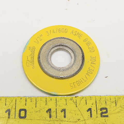 Flexitallic 1/2" 3/4/600 AASME B16.20 304/304/TH835 Spiral Wound Gasket Lot/11