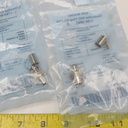 Allen Bradley 1786-BNC ControlNet Media Coaxial BNC Connector RG-6QS Lot Of 2