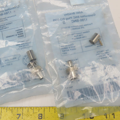 Allen Bradley 1786-BNC ControlNet Media Coaxial BNC Connector RG-6QS Lot Of 2