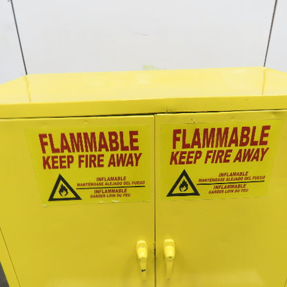 30 Gallon 2-Shelf 2-Door Flammable Storage Safety Cabinet 36" x 18" x 42"H