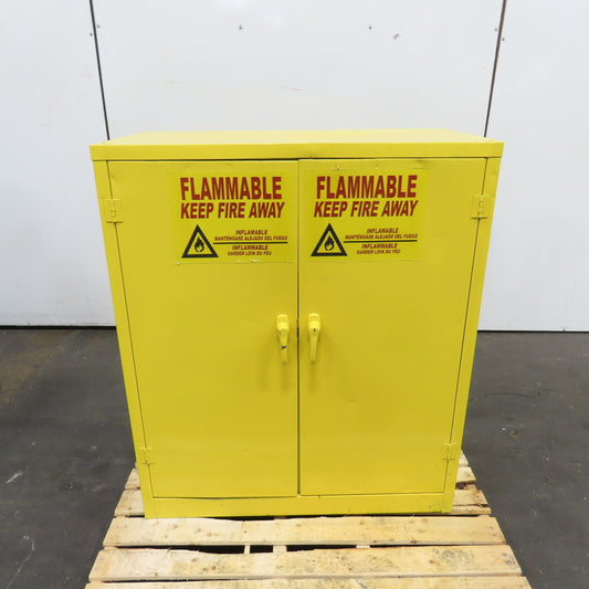 30 Gallon 2-Shelf 2-Door Flammable Storage Safety Cabinet 36" x 18" x 42"H
