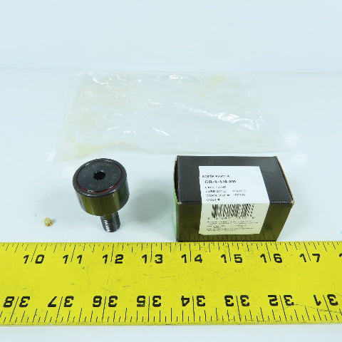 Smith CR-1-1/4-XB Flat Cam Follower Roller 1-1/4" OD x 3/4" Wide x 1/2"-20 Stud