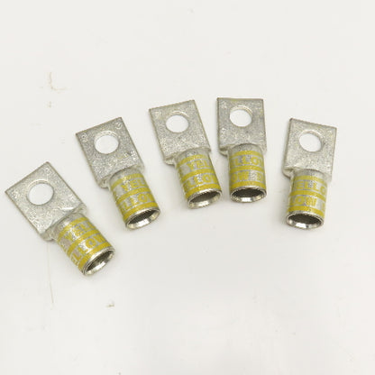 T&B 250 Kcmil Yellow Crimp On Copper Wire Terminal Lug Lot Of 5