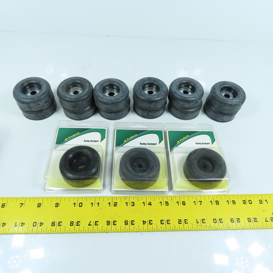 JR Products 10715 Black Rubber Ramp Bumper 2.5" OD x 3/8" Hole x 1" Thick Lot/15