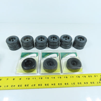 JR Products 10715 Black Rubber Ramp Bumper 2.5" OD x 3/8" Hole x 1" Thick Lot/15
