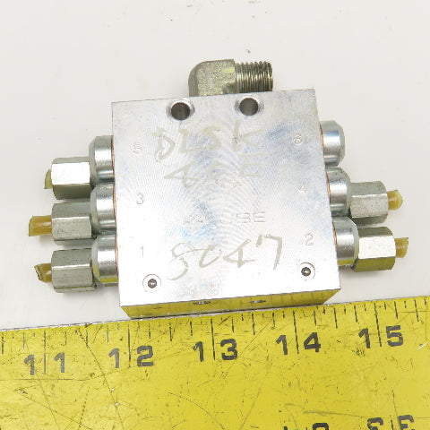 Lube 6 Outlet Grease Divider Valve Manifold
