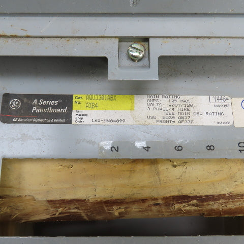 General Electric AQU3301ABX 125A 36-Space Panelboard 208Y/120V 3PH 4W W/Breakers