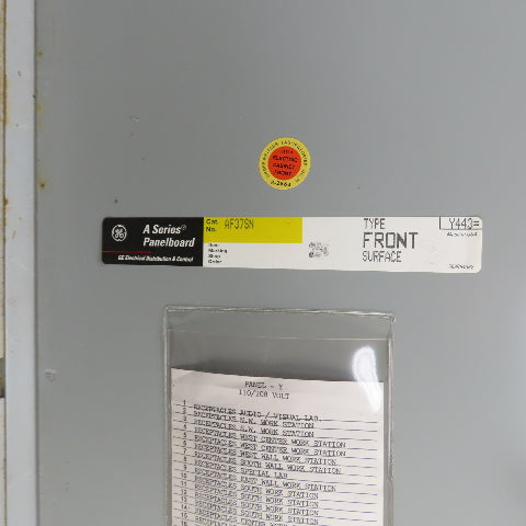 General Electric AQU3301ABX 125A 36-Space Panelboard 208Y/120V 3PH 4W W/Breakers