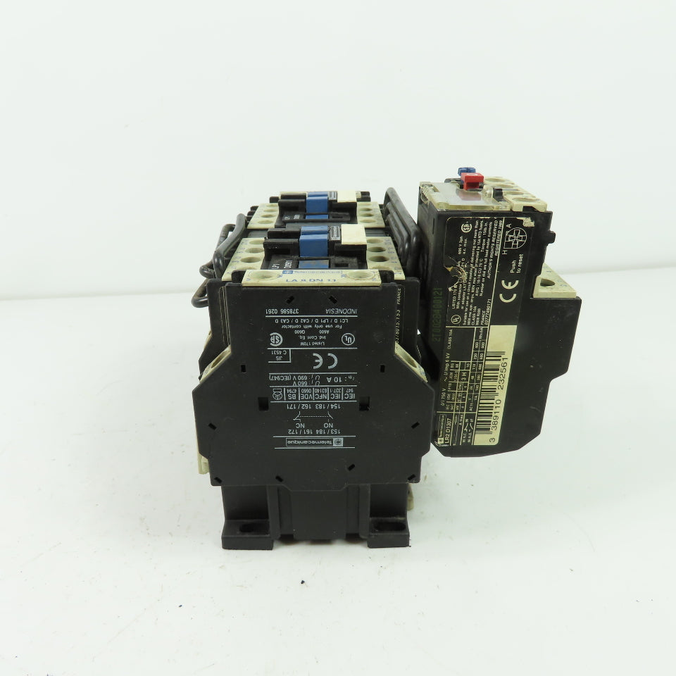Telemecanique LP1 D0901 Reversing Contactor 600V 25A 24V Coil W/Overload Relay