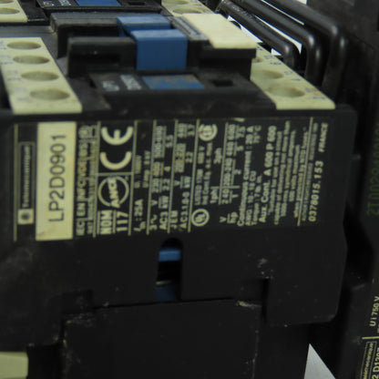 Telemecanique LP1 D0901 Reversing Contactor 600V 25A 24V Coil W/Overload Relay
