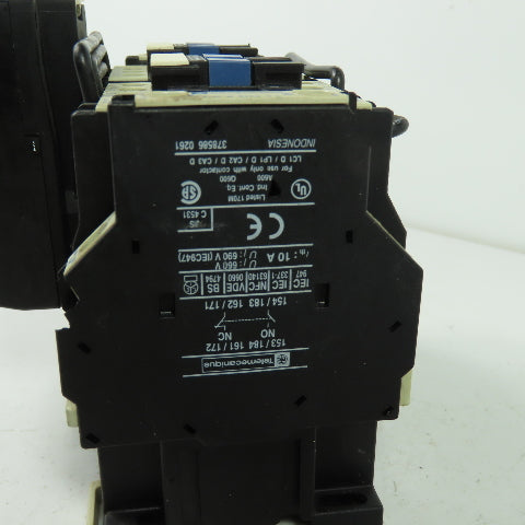 Telemecanique LP1 D0901 Reversing Contactor 600V 25A 24V Coil W/Overload Relay