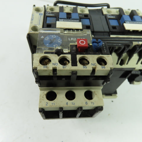 Telemecanique LP1 D0901 Reversing Contactor 600V 25A 24V Coil W/Overload Relay