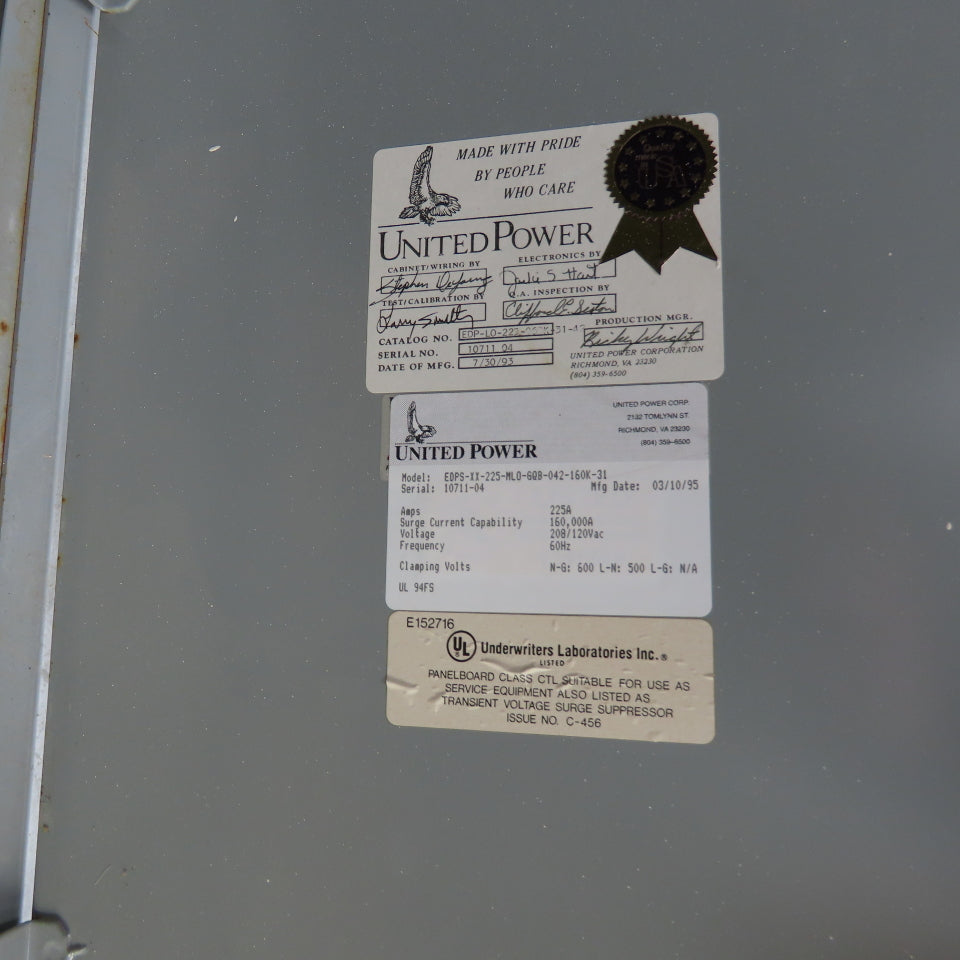 General Electric AQF3422MTX 225A 42-Space Panelboard 208Y/120V 3PH 4W W/Breakers