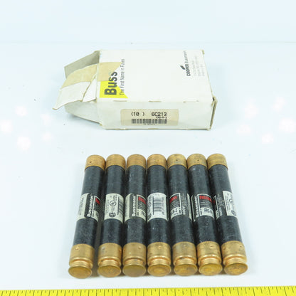 Bussmann Fusetron FRS-R-3 3A Amp 600V Dual Element Time Delay Fuses Lot Of 7