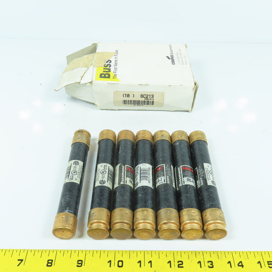 Bussmann Fusetron FRS-R-3 3A Amp 600V Dual Element Time Delay Fuses Lot Of 7