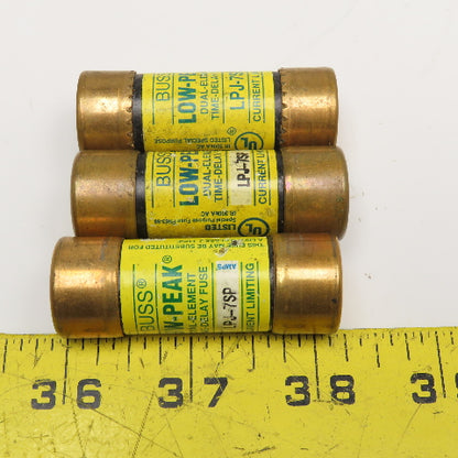 Buss LPJ-7SP 7 Amp Dual Element Time Delay Class J Fuse 600VAC Lot Of 3