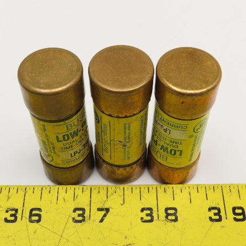 Buss LPJ-7SP 7 Amp Dual Element Time Delay Class J Fuse 600VAC Lot Of 3