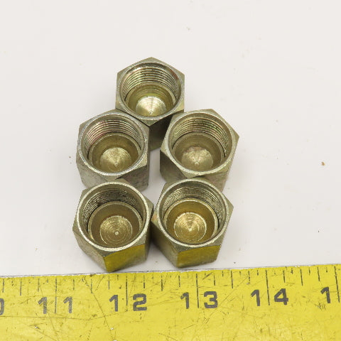 Parker 7/8"(-10) JIC Female Hydraulic Hose Cap Lot Of 5