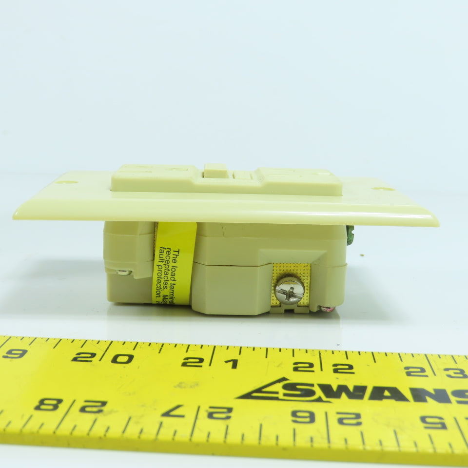 LG LGIS-15 SB 15 Amp Ground Fault GFCI Duplex Receptacle 125V "Ivory" Lot Of 2