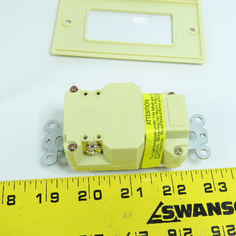 LG LGIS-15 SB 15 Amp Ground Fault GFCI Duplex Receptacle 125V "Ivory" Lot Of 2